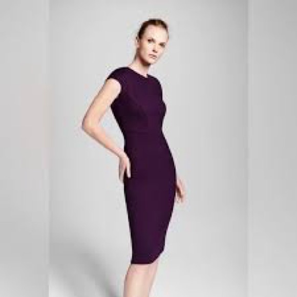 Brooks Brothers Ponte Knit Cap-Sleeve Sheath Dress - Picture 5 of 6